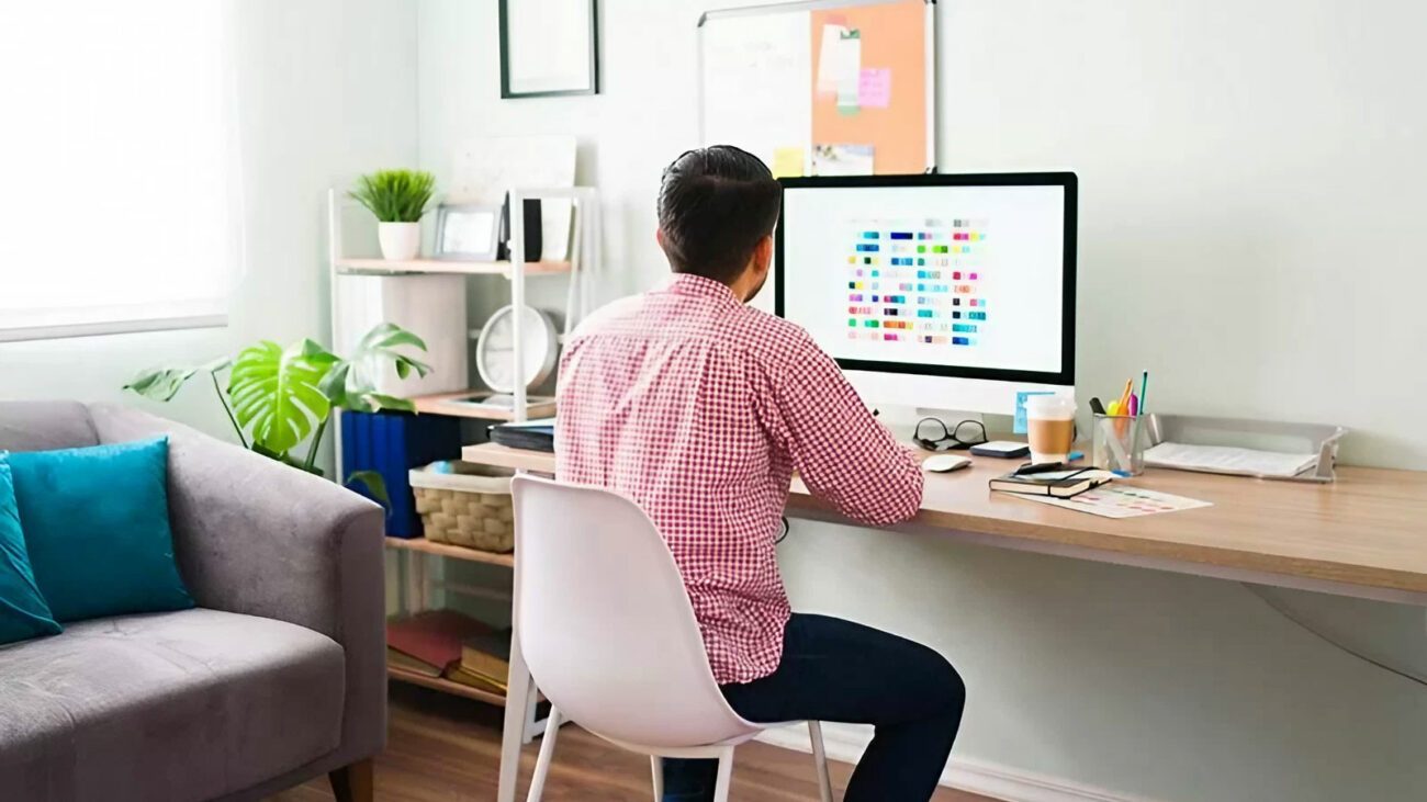 profession à domicile, bureau dans jardin